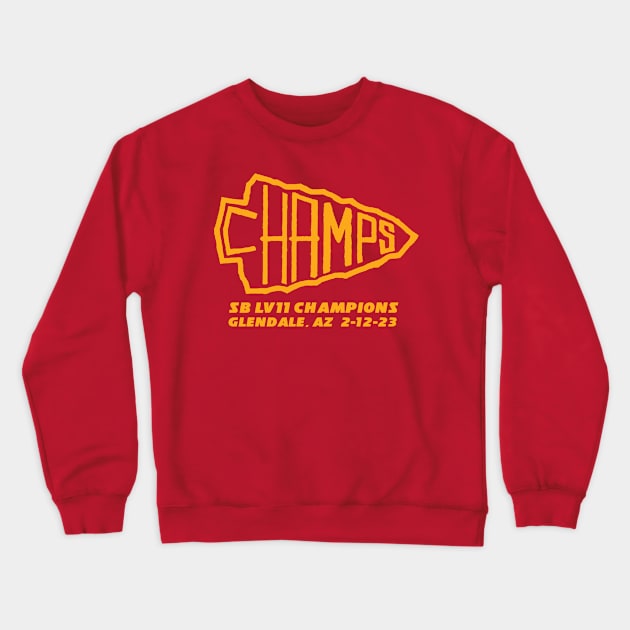 CHIEFS CHAMPS Crewneck Sweatshirt by thedeuce